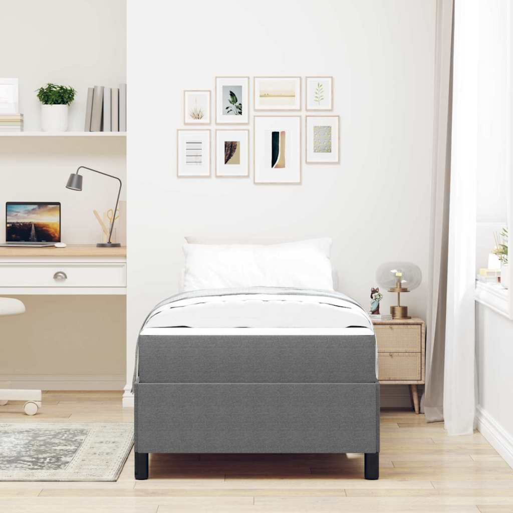 vidaXL Bed Frame Light grey 80 x 200 cm Corduroy fabric vidaXL