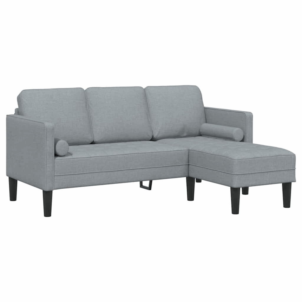 vidaXL Sofa Set 2 pcs Light Grey 173 x 131 x 67 cm Fabric vidaXL