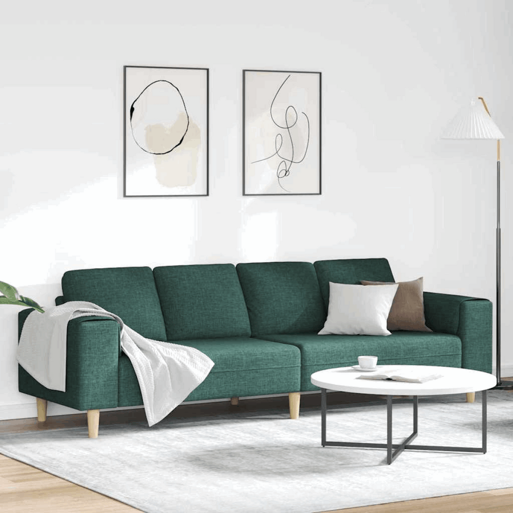vidaXL Stylish Sofa Set for Modern Living Rooms Dark green without ottoman vidaXL