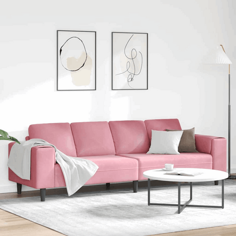 vidaXL Modern Sofa Set with Chaise Lounge Pink without ottoman vidaXL