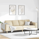 vidaXL Stylish Sofa Set for Modern Living Rooms Cream without ottoman vidaXL