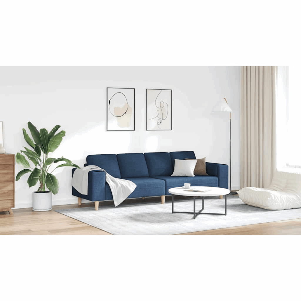 vidaXL Stylish Sofa Set for Modern Living Rooms Blue without ottoman vidaXL