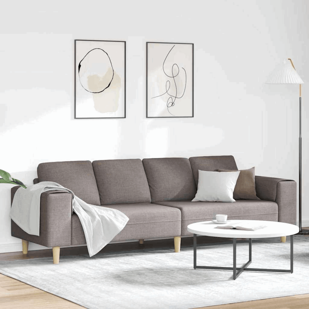 vidaXL Stylish Sofa Set for Modern Living Rooms Taupe without ottoman vidaXL