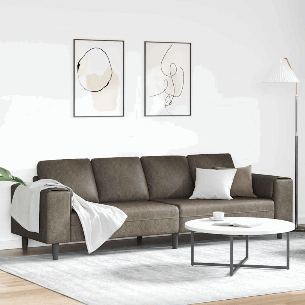 vidaXL Stylish Sofa Set for Modern Living Rooms Dark grey without ottoman vidaXL