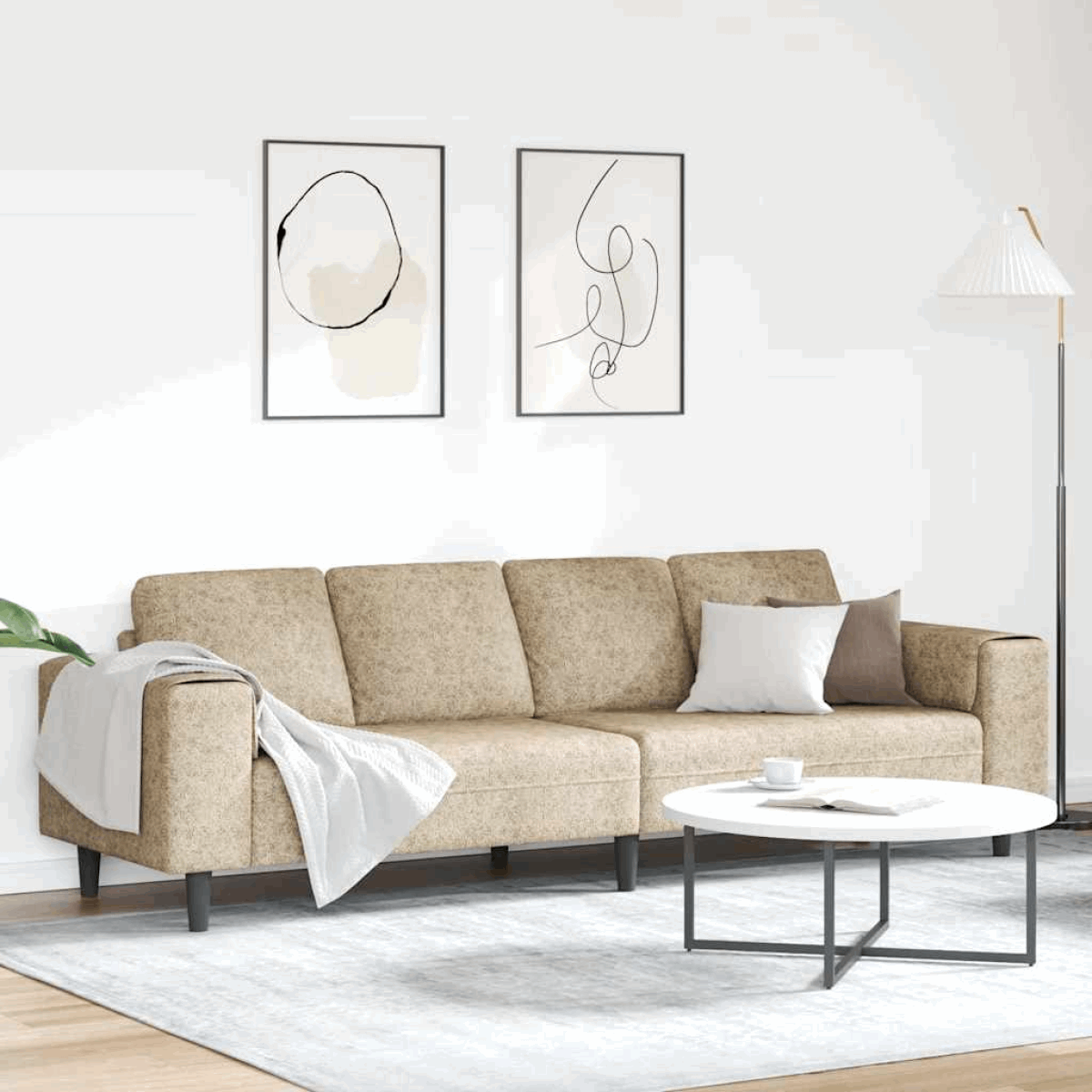 vidaXL Stylish Sofa Set for Modern Living Rooms Light grey without ottoman vidaXL