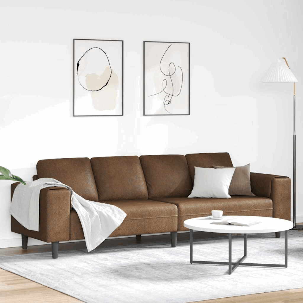 vidaXL Stylish Sofa Set for Modern Living Rooms Brown without ottoman vidaXL