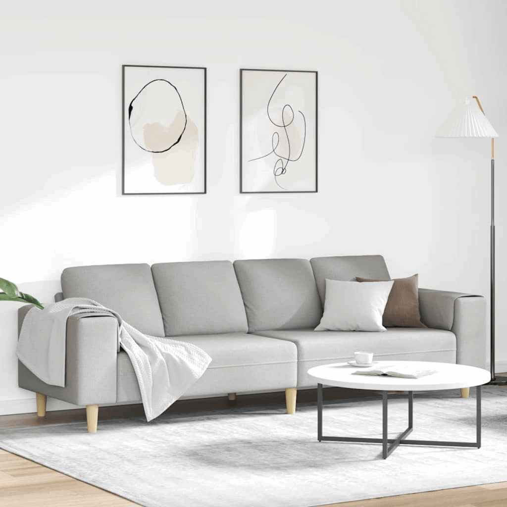 vidaXL Stylish Sofa Set for Modern Living Rooms Cloud grey without ottoman vidaXL