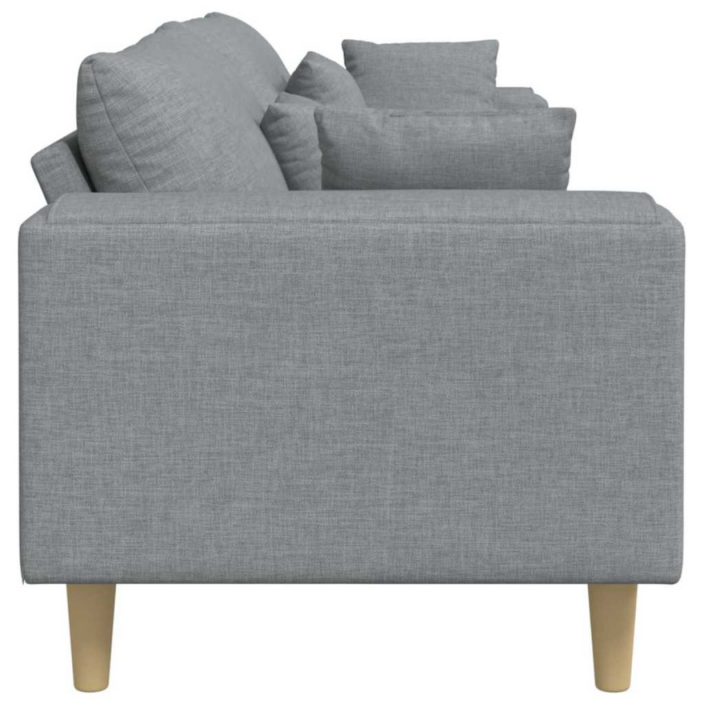 Fabric Sofa with Cushion Light Grey 208 cm Fabric vidaXL