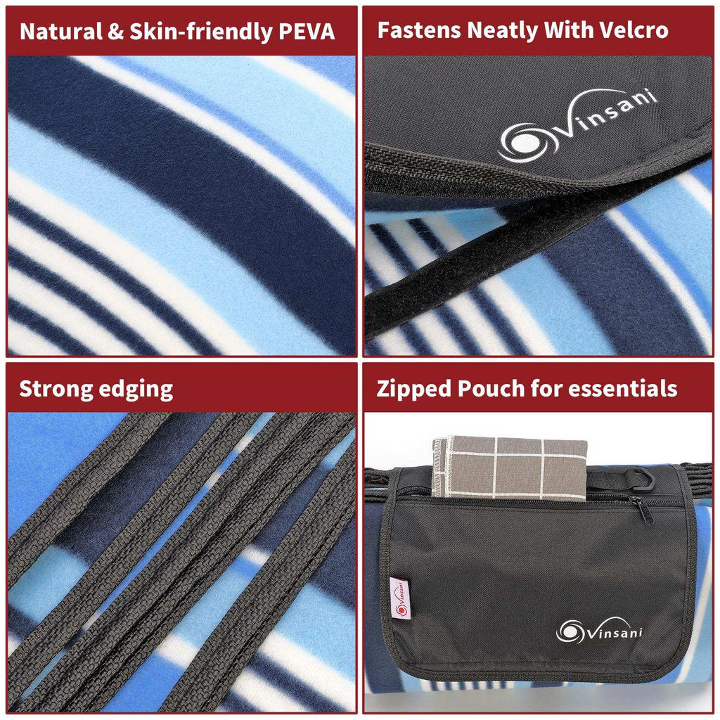 Vinsani Folding Picnic Blanket - Extra Large Waterproof Vinsani