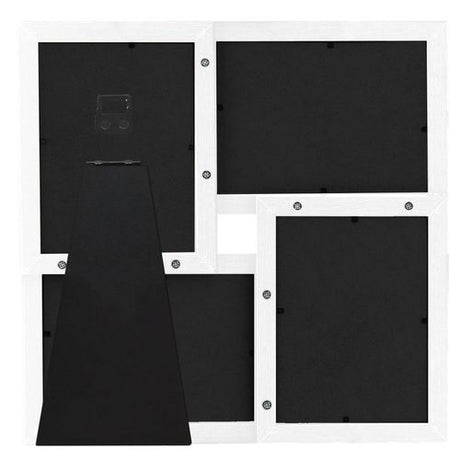 vidaXL Black Wooden Collage Photo Frame for 4 Photos vidaXL
