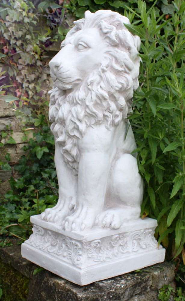 Stone Effect Sitting Lion Statue Geko Products