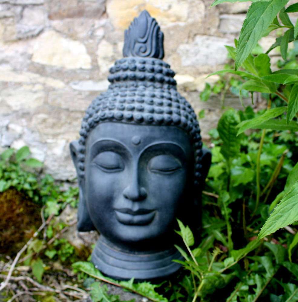 Stone Effect Buddha Head Large Statue Geko Products