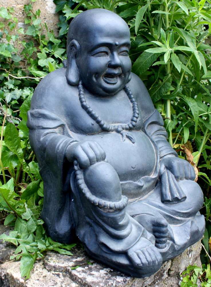 Stone Effect Laughing Buddha Statue Geko Products