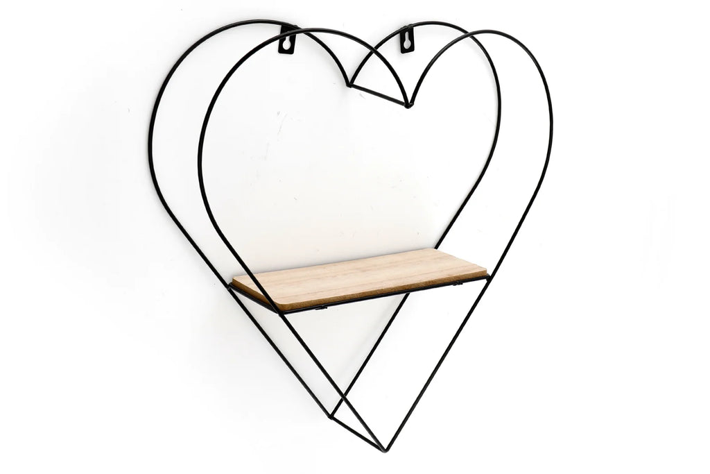 Heart Shaped Wire Wall Shelf - Shades 4 Seasons