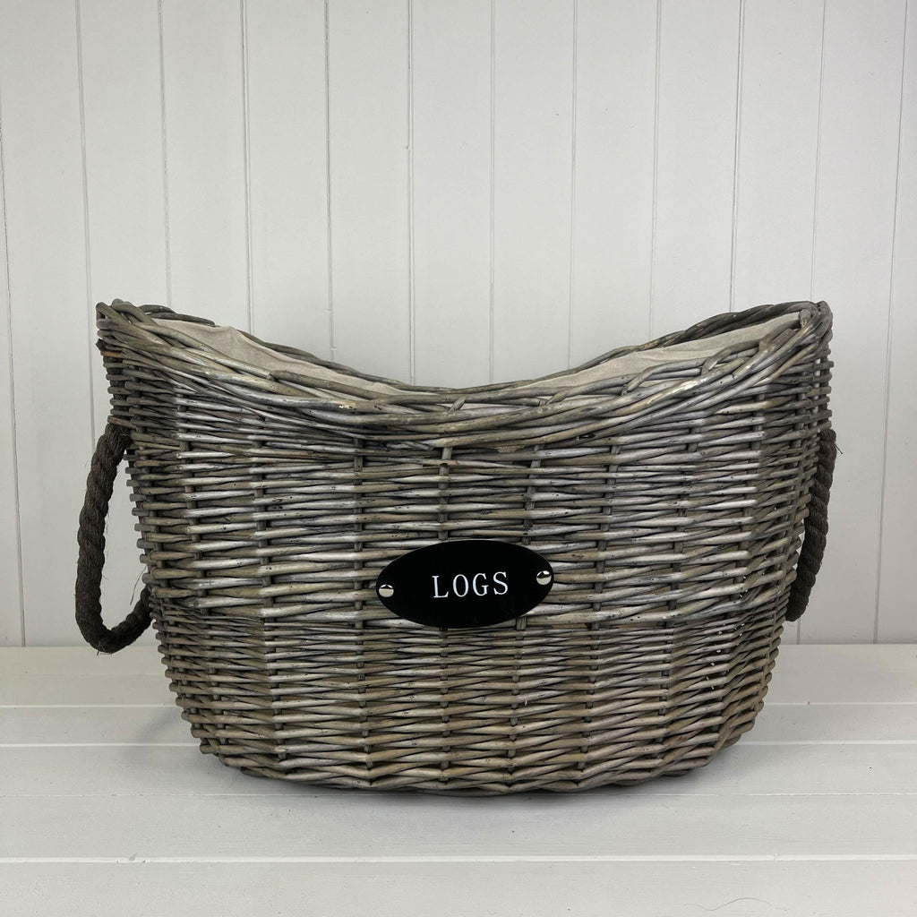 Oval Tapered Log Basket with Ears (60cm x 40.5cm) Geko Products