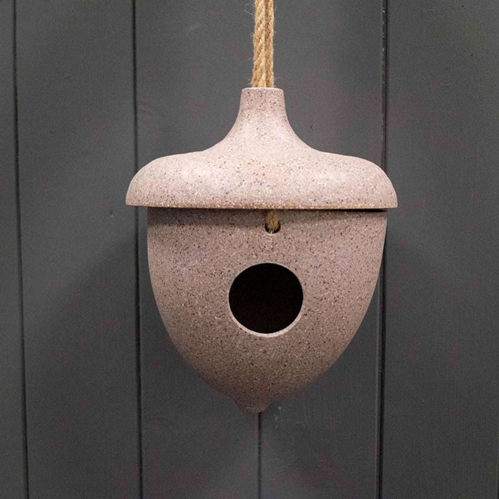 Earthy Nut Husks Hanging Acorn Birdhouse (18.7cm) Geko Products