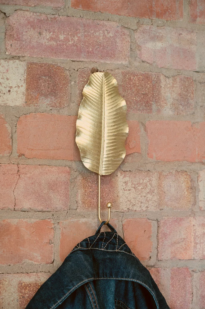 Gold Leaf Wall Hook 27cm - Shades 4 Seasons