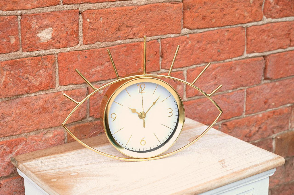 Golden Colour Eye Clock 30cm Geko Products