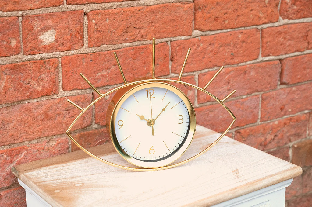 Golden Colour Eye Clock 30cm - Shades 4 Seasons