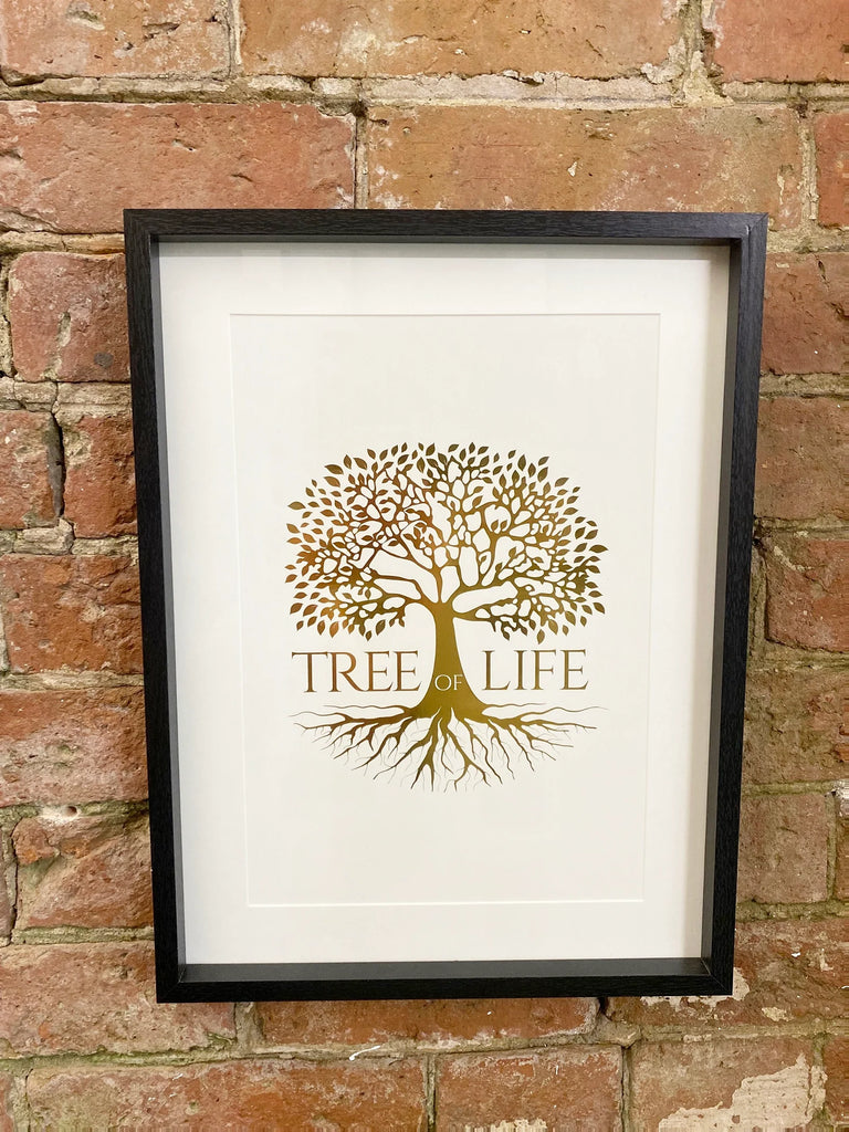 Gold Tree Of Life Print 40cm - Shades 4 Seasons