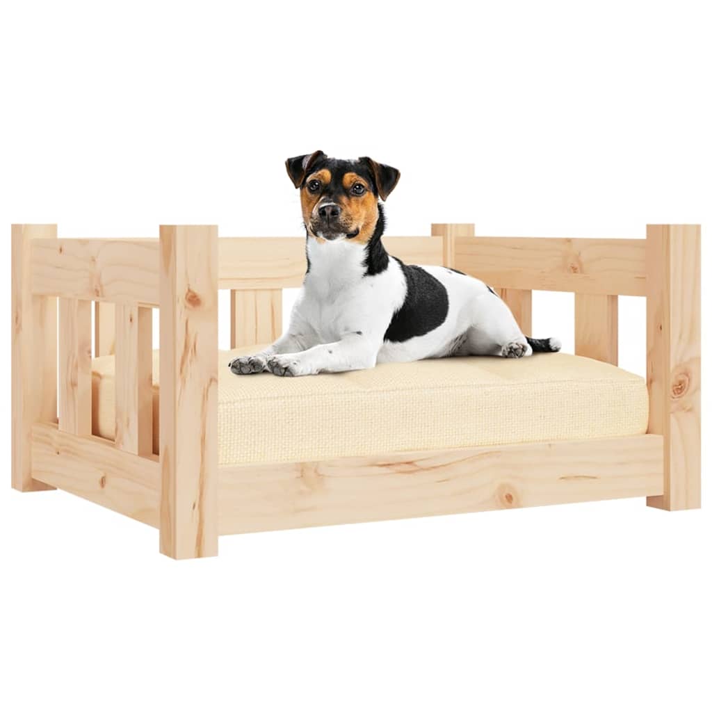 vidaXL Dog Bed 55.5x45.5x28 cm Solid Wood Pine vidaXL