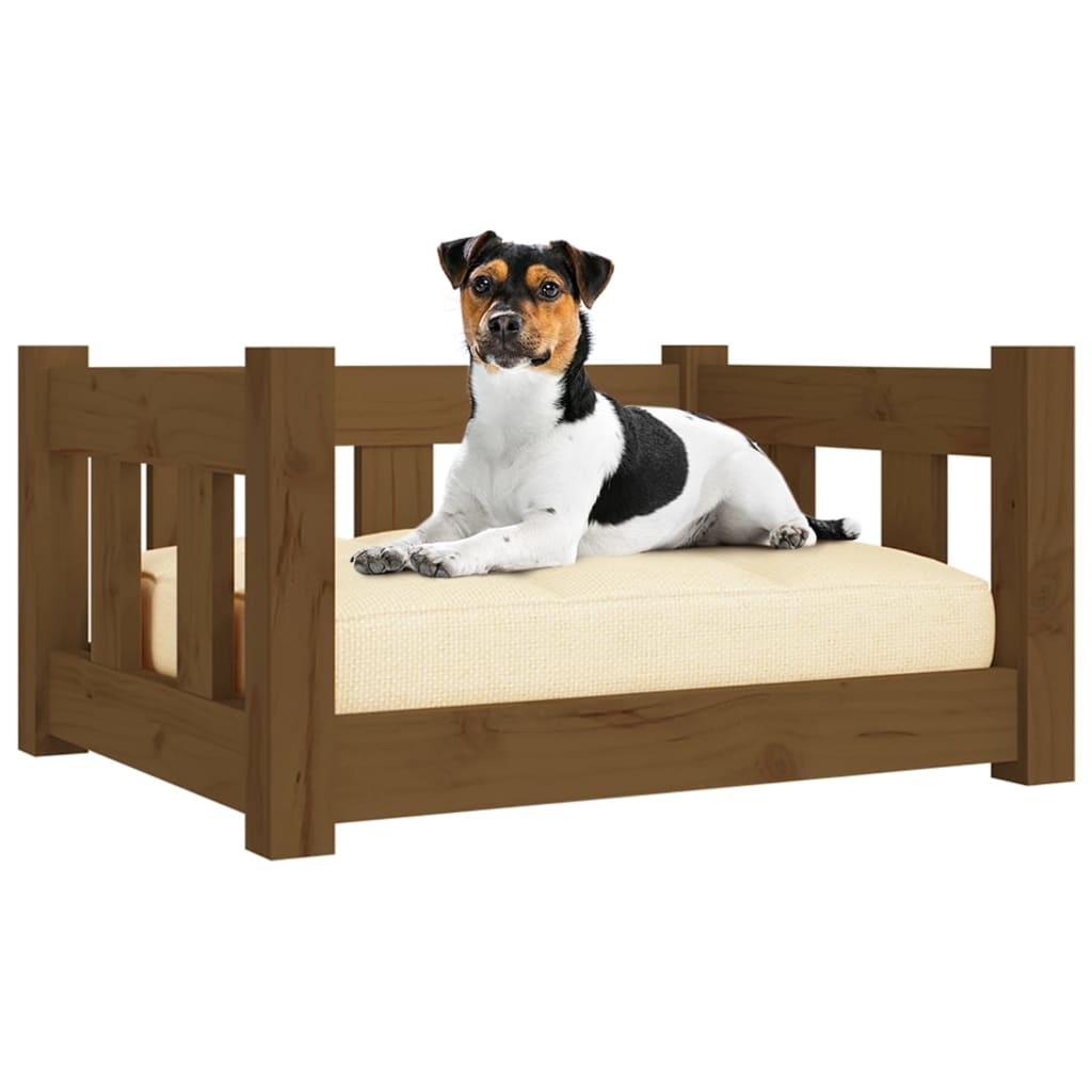 vidaXL Dog Bed 55.5x45.5x28 cm Solid Wood Pine vidaXL