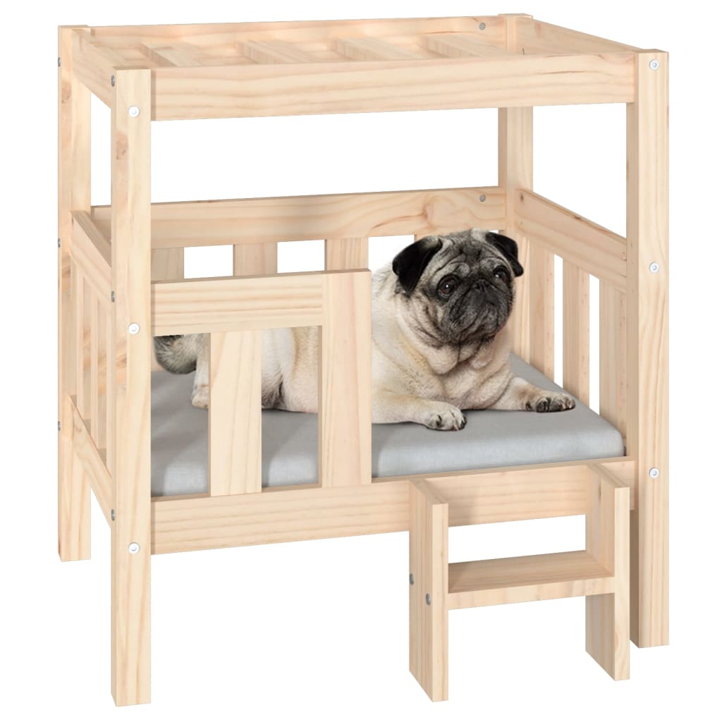 vidaXL Dog Bed 55.5x53.5x60 cm Solid Wood Pine vidaXL