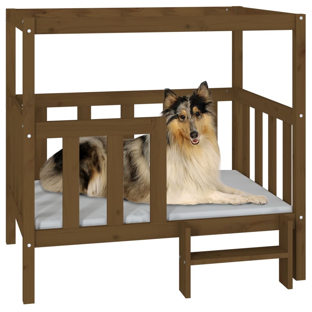 vidaXL Dog Bed 55.5x53.5x60 cm Solid Wood Pine vidaXL