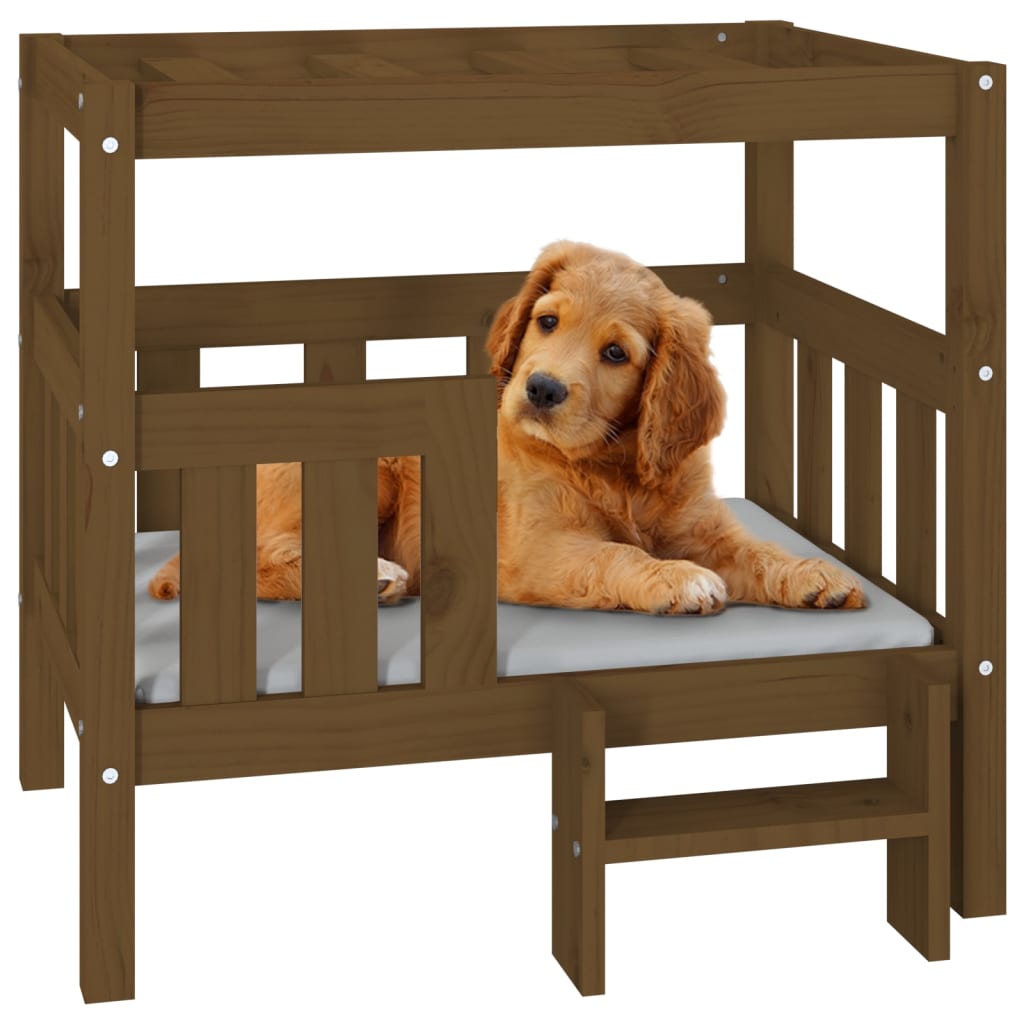 vidaXL Dog Bed 55.5x53.5x60 cm Solid Wood Pine vidaXL