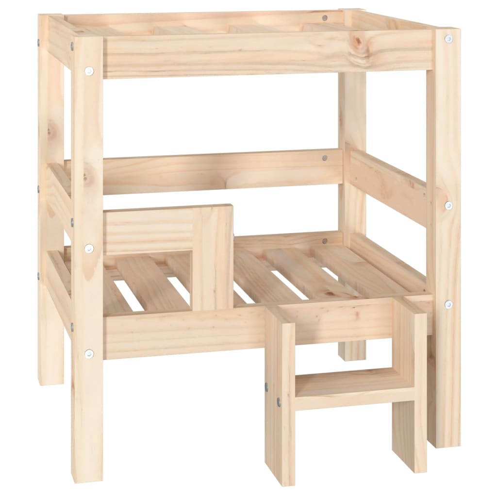 vidaXL Dog Bed 55.5x53.5x60 cm Solid Wood Pine vidaXL