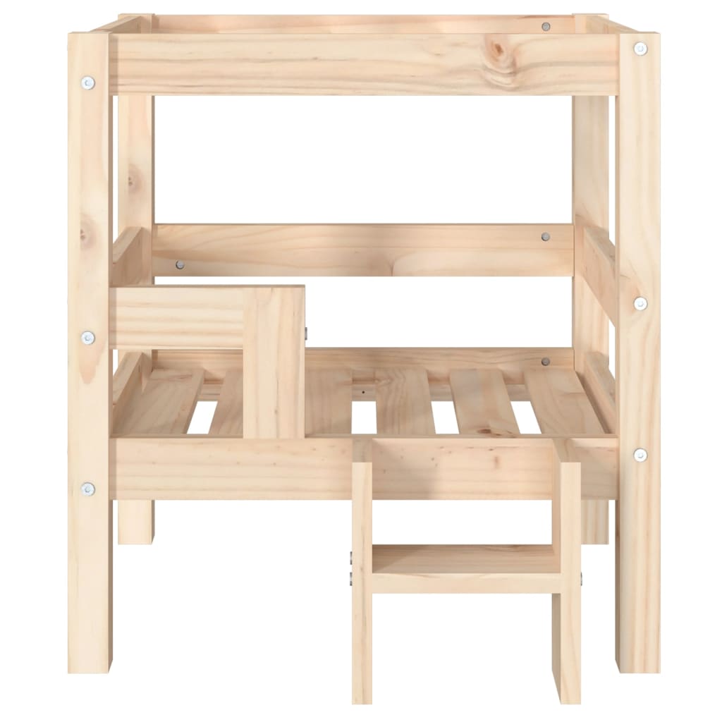 vidaXL Dog Bed 55.5x53.5x60 cm Solid Wood Pine vidaXL