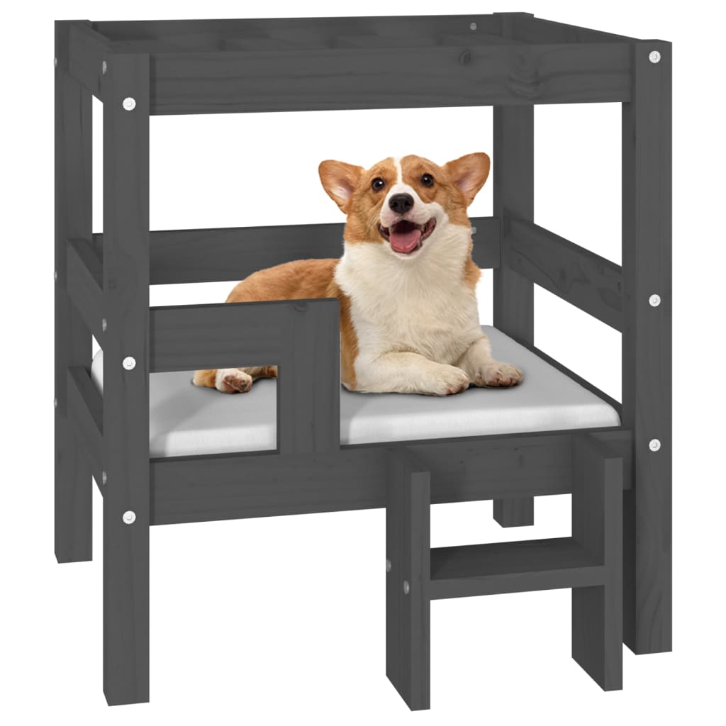 vidaXL Dog Bed 55.5x53.5x60 cm Solid Wood Pine vidaXL