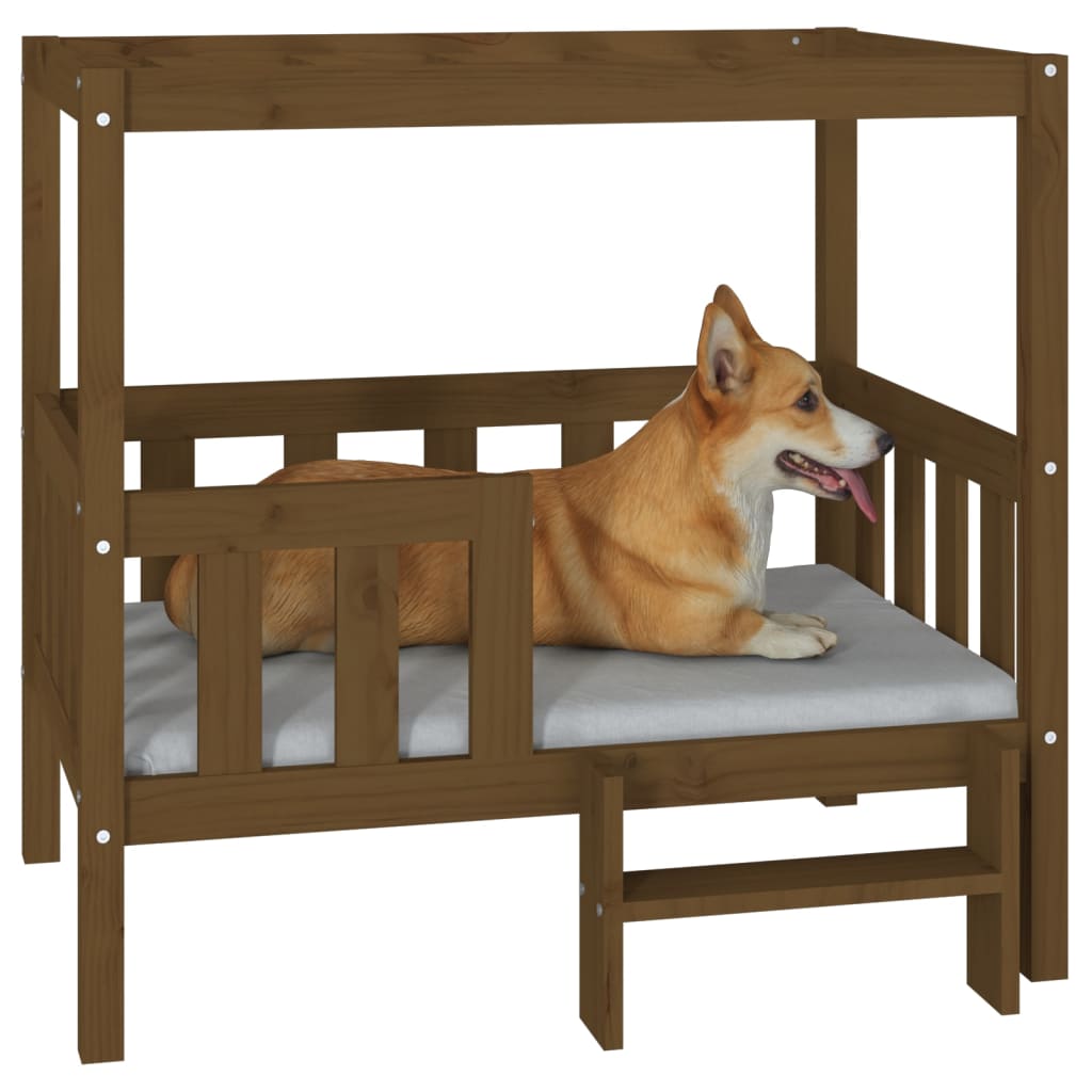 vidaXL Dog Bed 55.5x53.5x60 cm Solid Wood Pine vidaXL