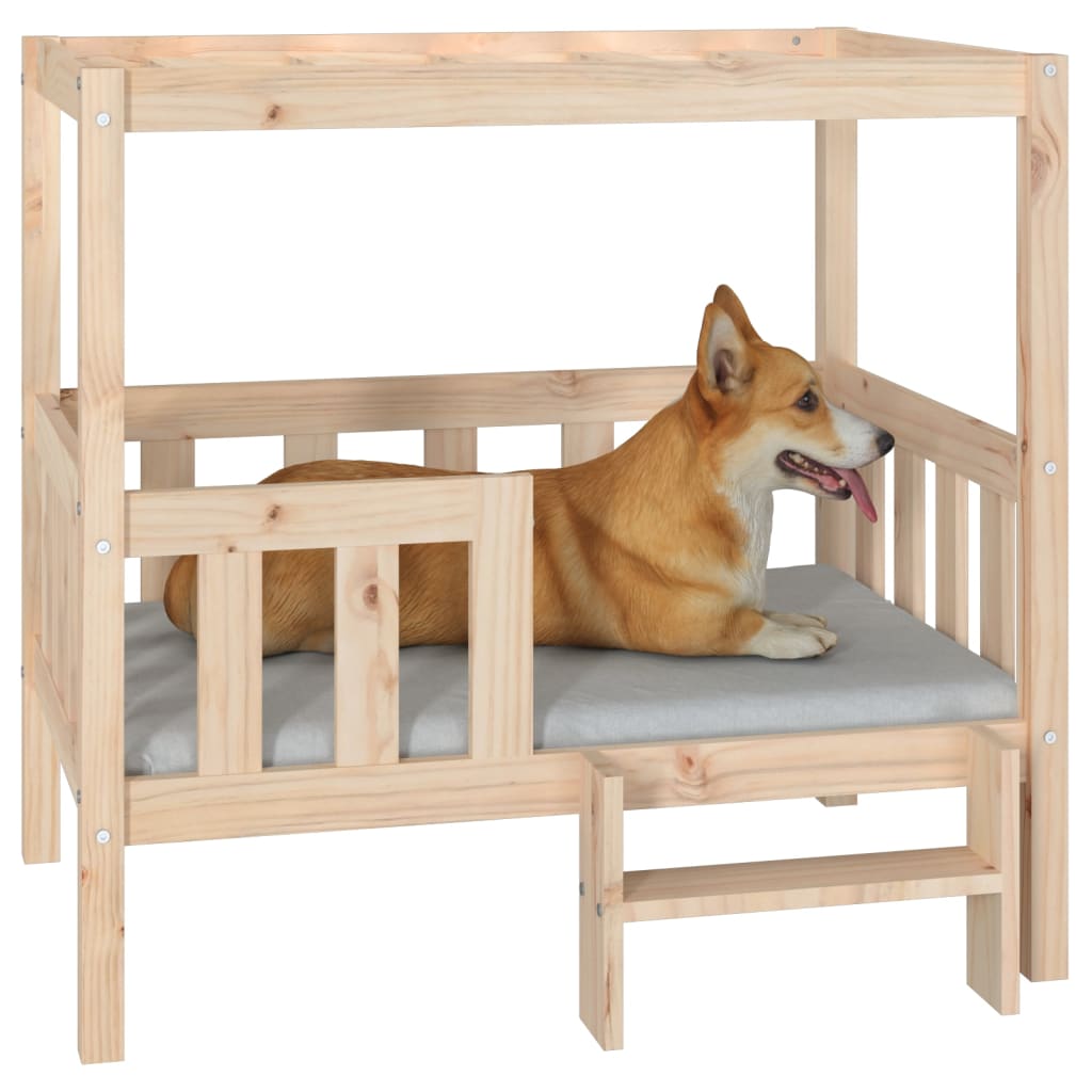 vidaXL Dog Bed 55.5x53.5x60 cm Solid Wood Pine vidaXL