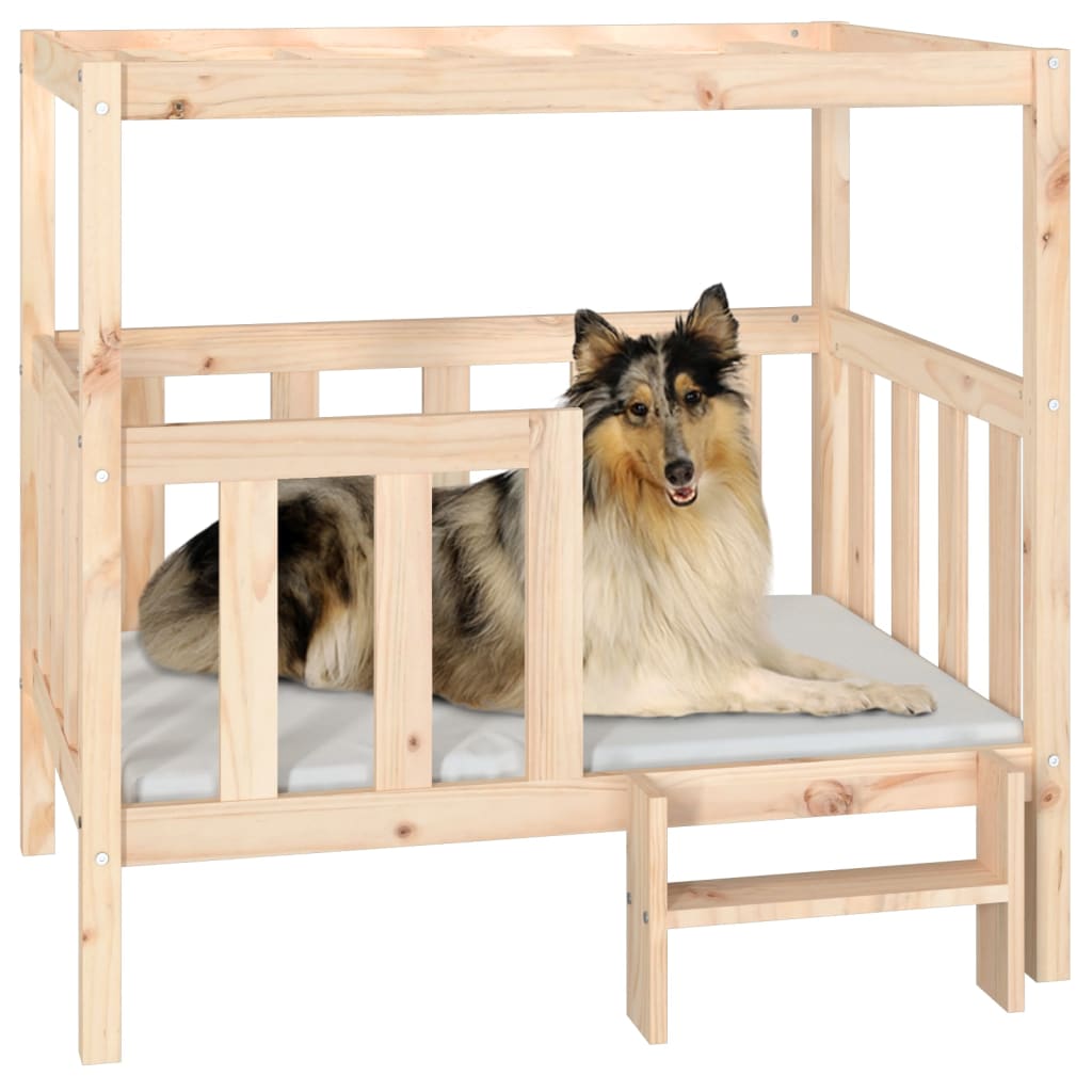 vidaXL Dog Bed 55.5x53.5x60 cm Solid Wood Pine vidaXL