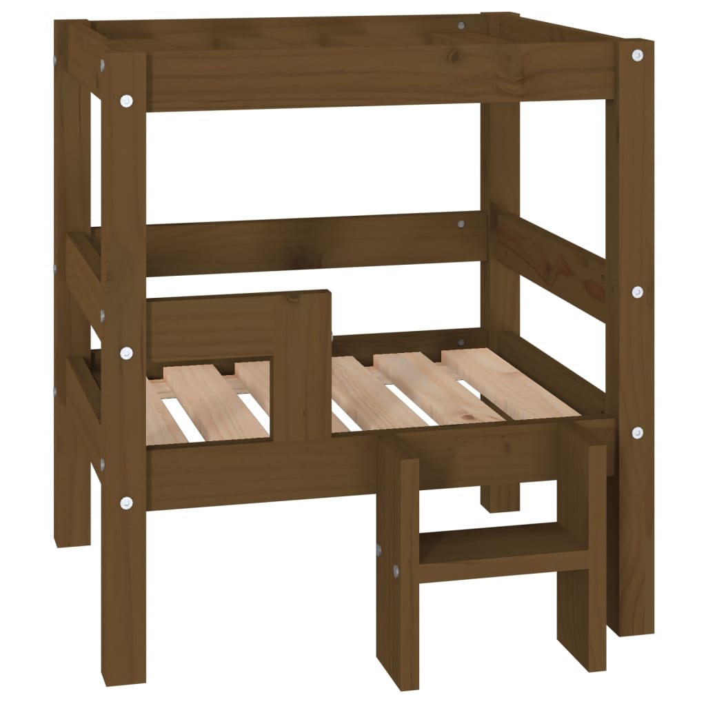 vidaXL Dog Bed 55.5x53.5x60 cm Solid Wood Pine vidaXL