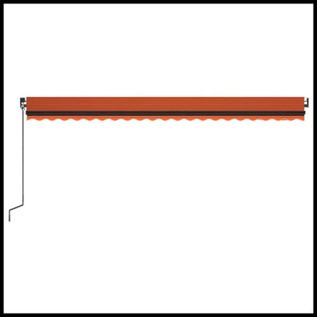 vidaXL Manual Retractable Awning with LEDs Burgundy 400x300 cm vidaXL