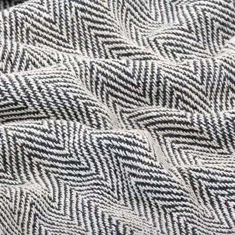 vidaXL Cotton Throw Herringbone 125x150 cm Grey vidaXL