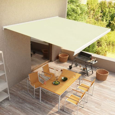 vidaXL Manual Retractable Awning Burgundy 300x250 cm vidaXL