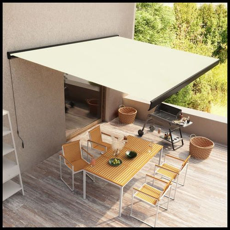 vidaXL Manual Retractable Awning Burgundy 300x250 cm vidaXL