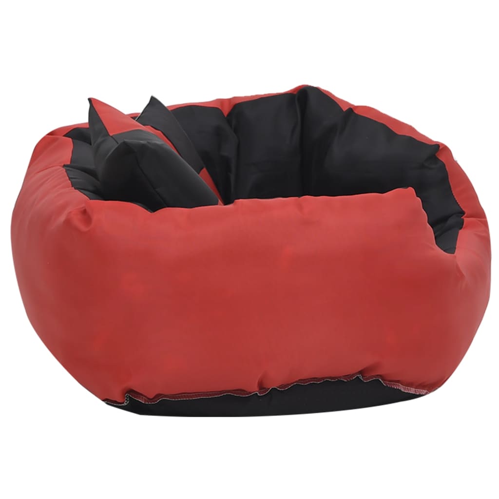 vidaXL Reversible & Washable Dog Cushion Grey and Black 65x50x20 cm vidaXL