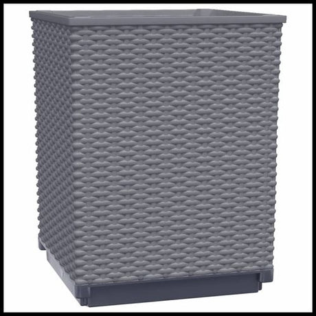 vidaXL Garden Planters 2 pcs Dark Grey 30x30x37 cm Polypropylene vidaXL