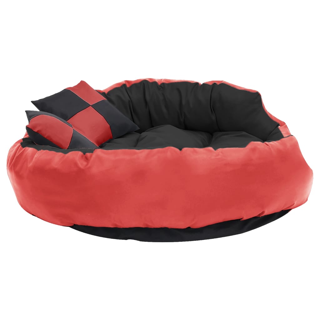 vidaXL Reversible & Washable Dog Cushion Grey and Black 65x50x20 cm vidaXL