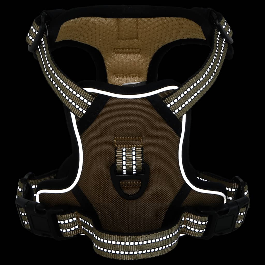 vidaXL Dog Harness with Lead & Collar Adjustable Black S vidaXL