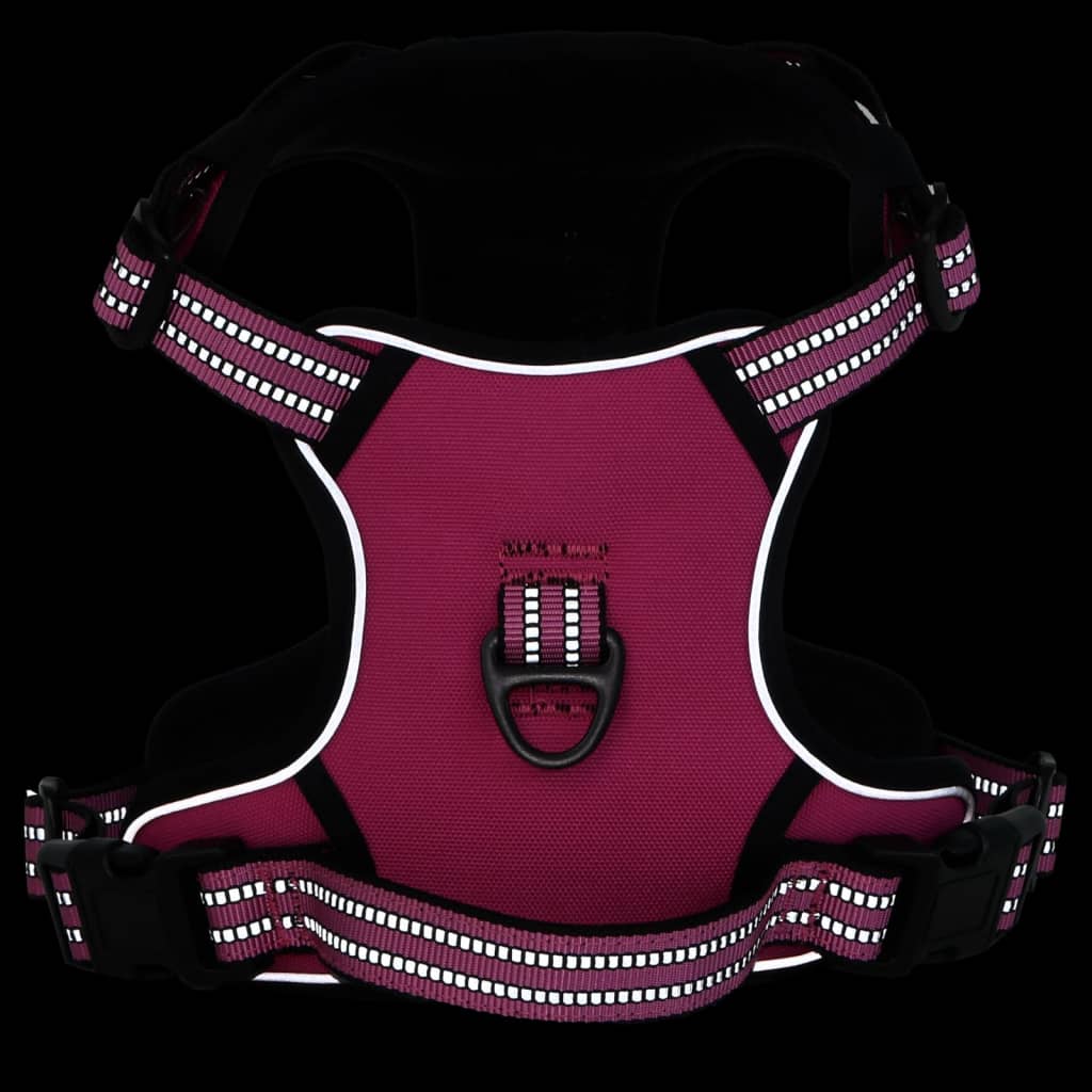 vidaXL Dog Harness with Lead & Collar Adjustable Black S vidaXL
