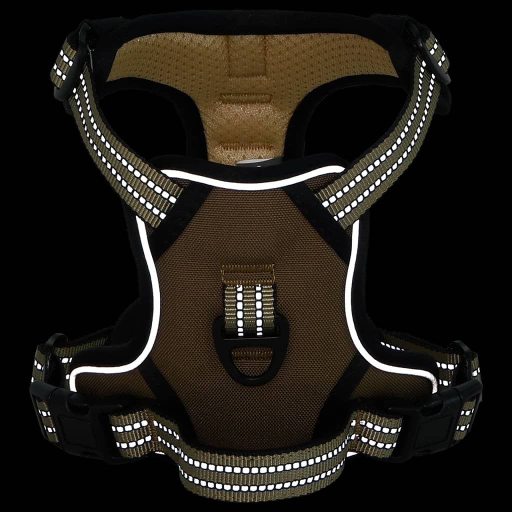 vidaXL Dog Harness with Lead & Collar Adjustable Black S vidaXL
