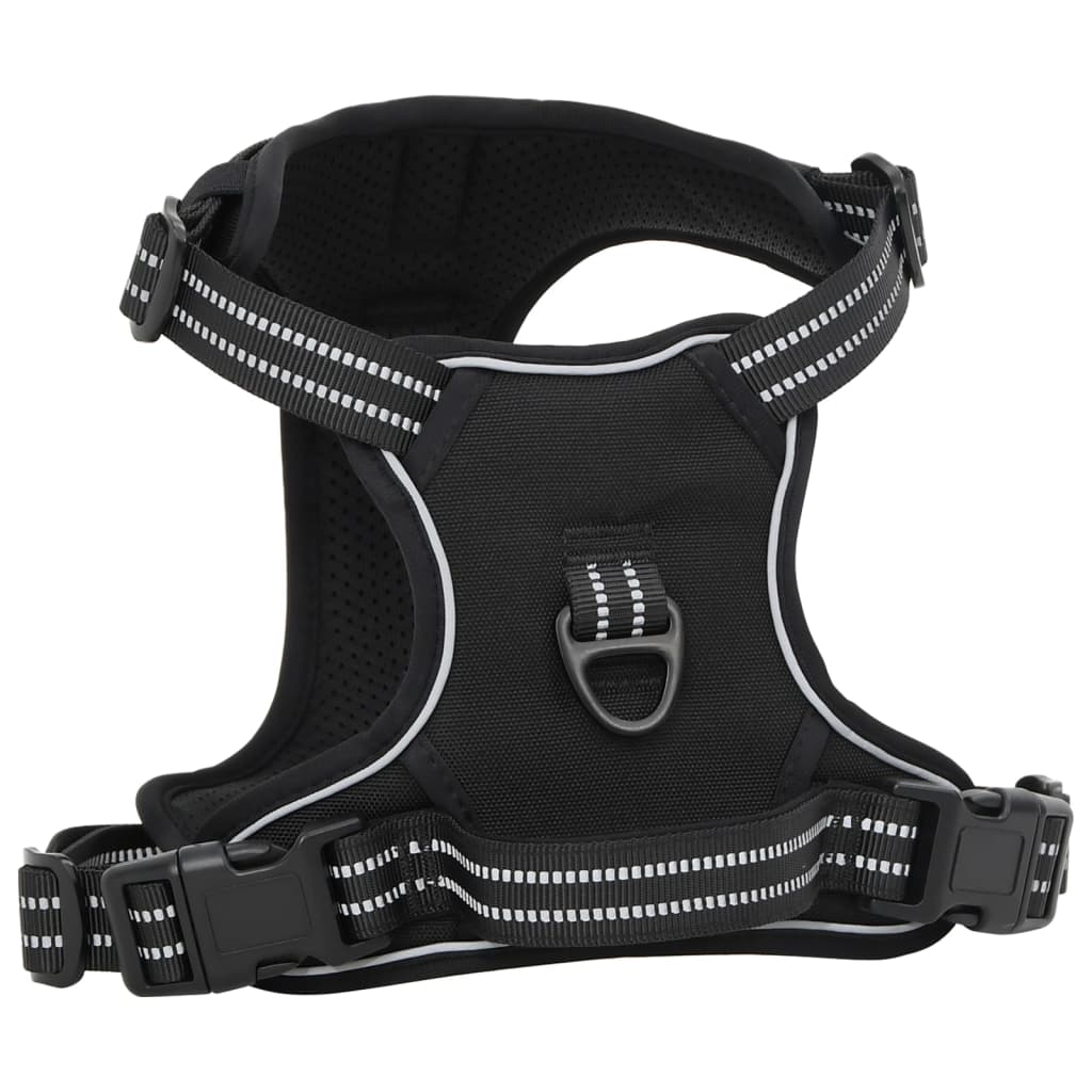 vidaXL Dog Harness with Lead & Collar Adjustable Black S vidaXL
