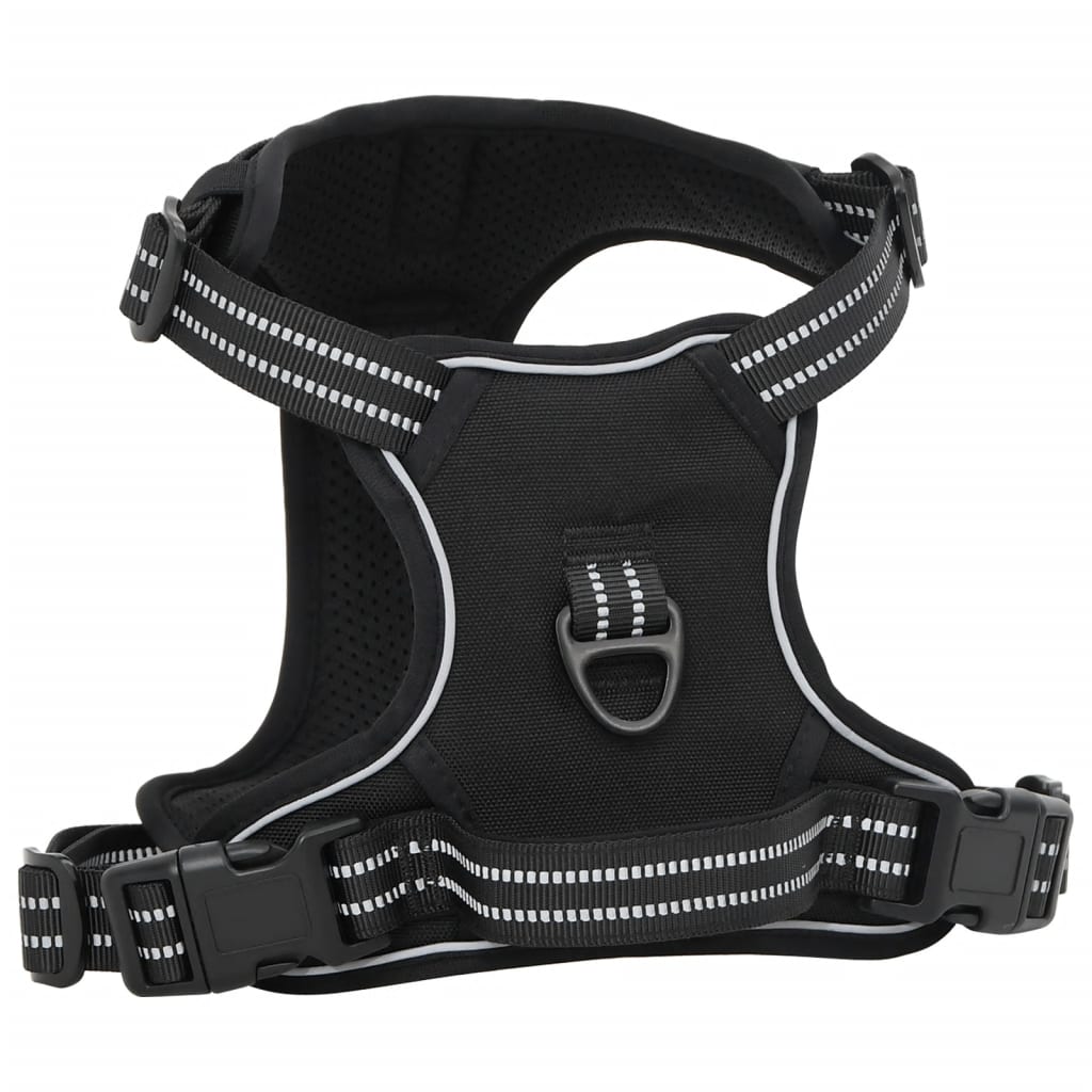 vidaXL Dog Harness with Lead & Collar Adjustable Black S vidaXL