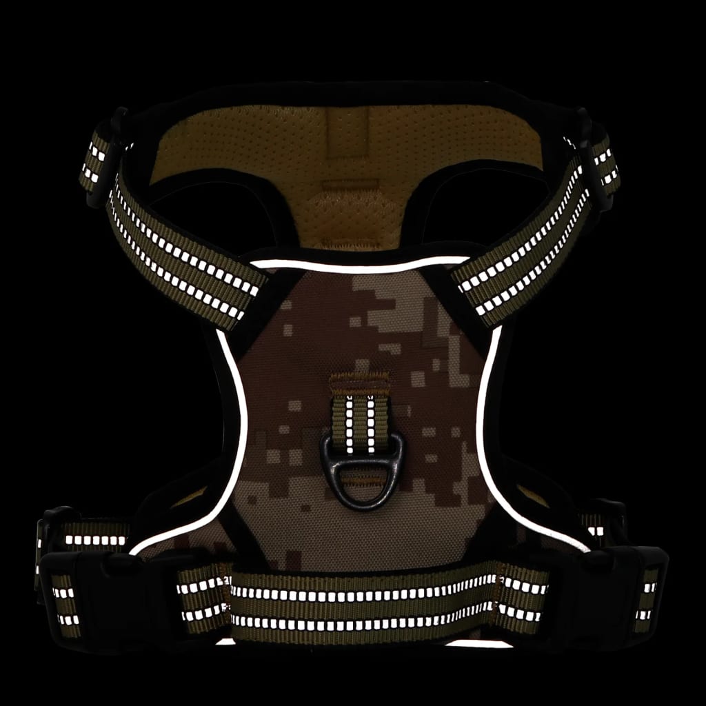 vidaXL Dog Harness with Lead & Collar Adjustable Black S vidaXL