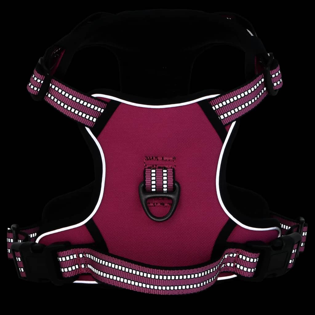 vidaXL Dog Harness with Lead & Collar Adjustable Black S vidaXL